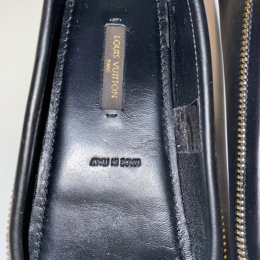Authentic Louis Vuitton black loafers with gold 5 - Picture 4 of 16